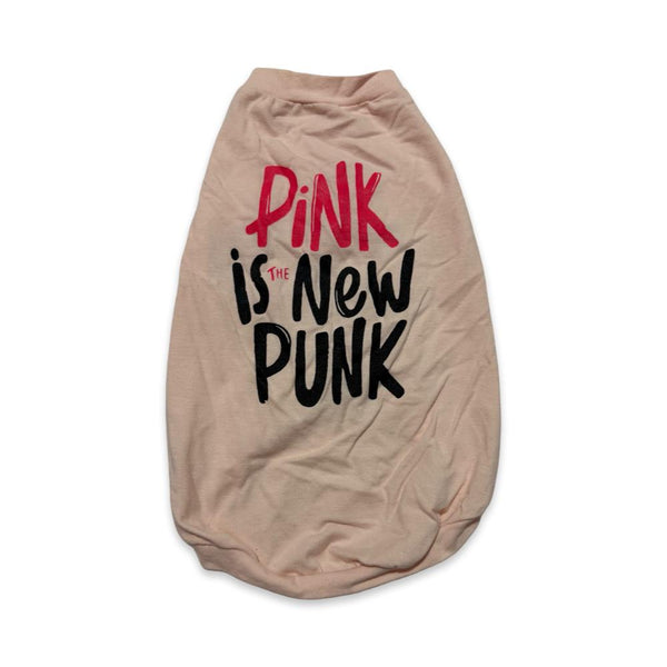 PLAYERA PARA PERRO ROSA CON DISEÑO PINK IS THE NEW PUNK