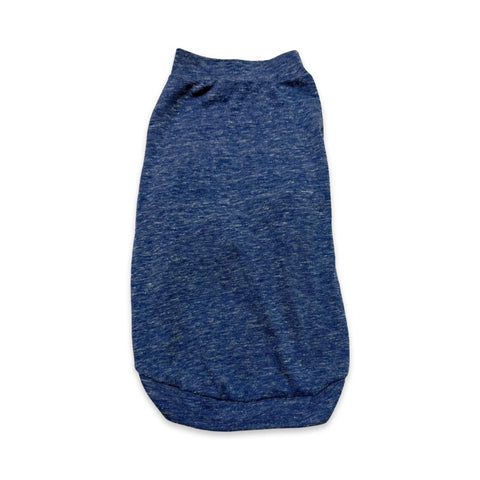 PLAYERA PARA PERRO LISA COLOR AZUL JASPE