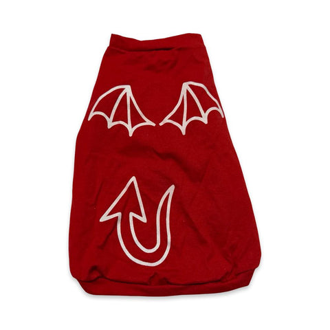 PLAYERA PARA PERRO ROJA CON DISEÑO DIABLITO