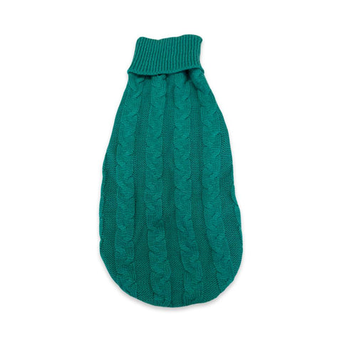 SUÉTER TEJIDO CON MANGAS LISO VERDE AQUA PARA PERRO