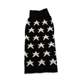 SUÉTER TEJIDO SIN MANGAS NEGRO CON ESTRELLAS BLANCAS PARA PERRO