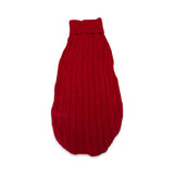 SUÉTER TEJIDO CON MANGAS LISO COLOR ROJO PARA PERRO