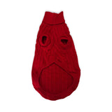 SUÉTER TEJIDO CON MANGAS LISO COLOR ROJO PARA PERRO
